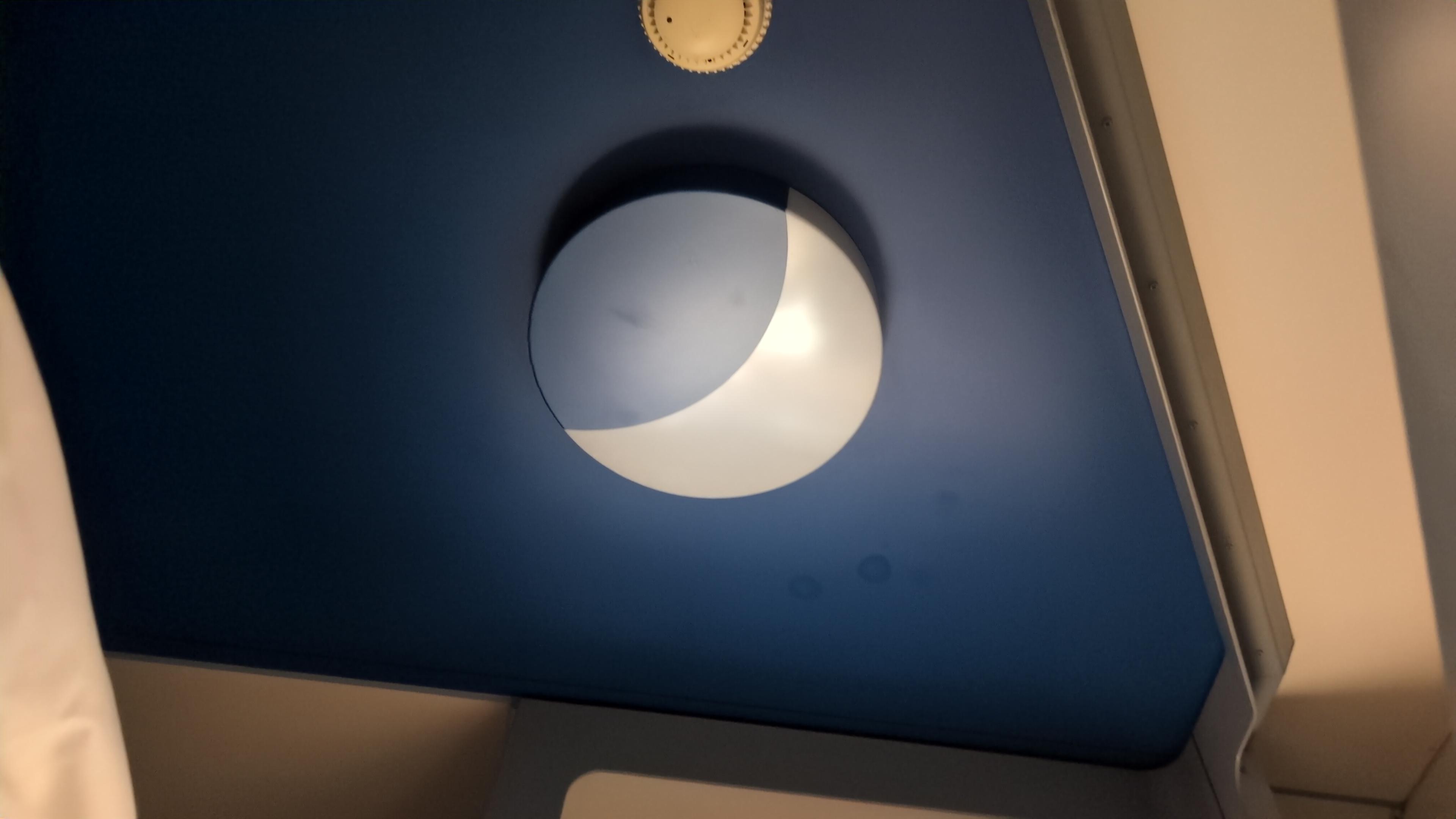 Ceiling light in an old wagon-lits train.