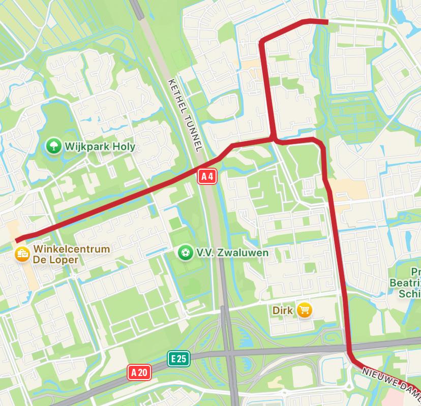 Tram doing a sidetour on it’s route.