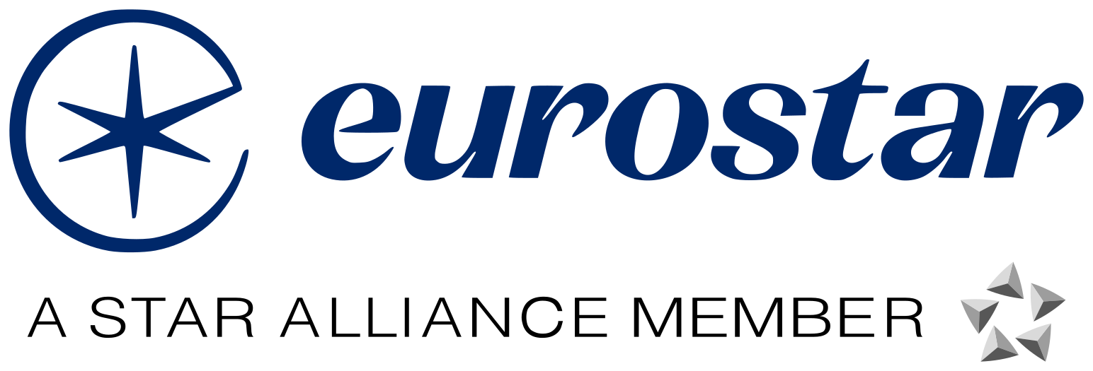 The Eurostar Logo, below the "a Star Alliance member" byline